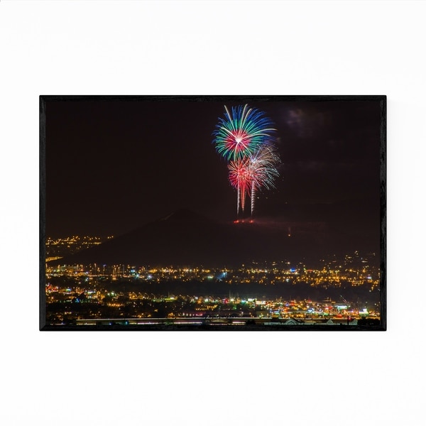 Noir Gallery Tucson Arizona Photo Fireworks Framed Art Print