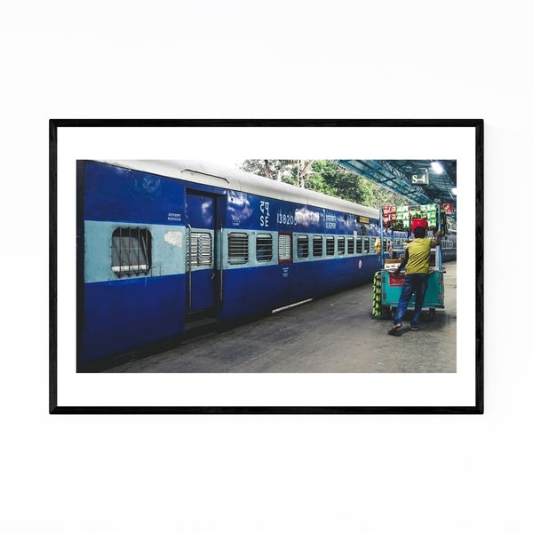 Noir Gallery India Train Station Photography Framed Art Print