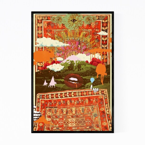 Noir Gallery Psychedelic Nature Trippy Collage Framed Art Print