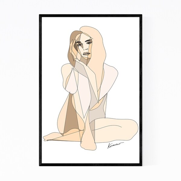 Noir Gallery Feminine Figurative Woman Portrait Framed Art Print