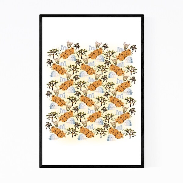 Noir Gallery Joshua Tree Desert Pattern Nature Framed Art Print