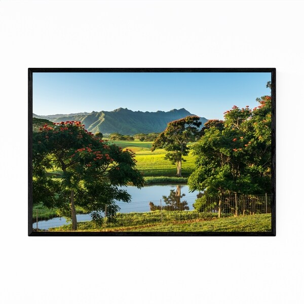 Noir Gallery Hawaii Na Pali Mountains Kauai Framed Art Print