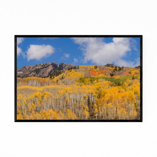 Noir Gallery Colorado Rocky Mountains Autumn Framed Art Print