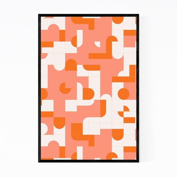 Noir Gallery Mid Century Modern Pattern Minimal Framed Art Print