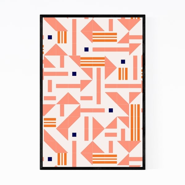 Noir Gallery Mid Century Modern Pattern Minimal Framed Art Print