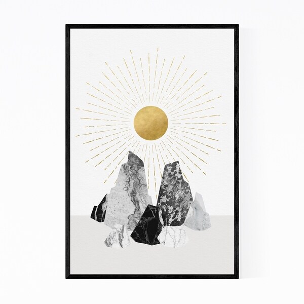 Noir Gallery Rocks Nature Abstract Minimal Framed Art Print