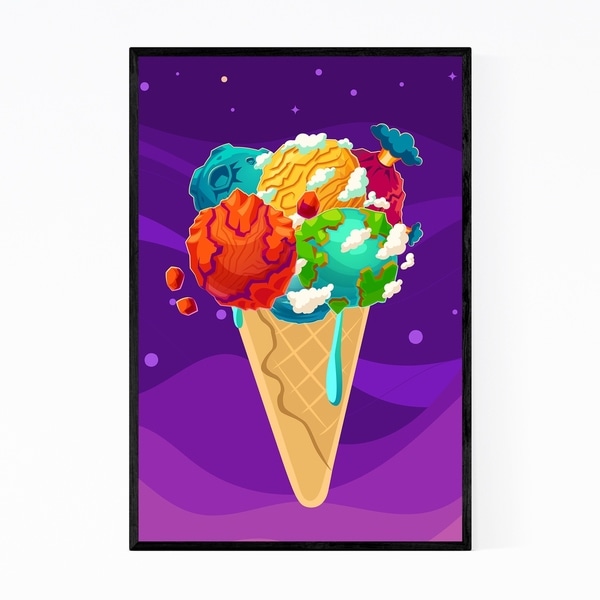 Noir Gallery Ice Cream Food Dessert Kitchen Framed Art Print