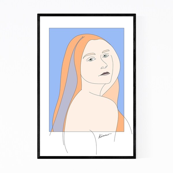 Noir Gallery Feminine Figurative Woman Portrait Framed Art Print