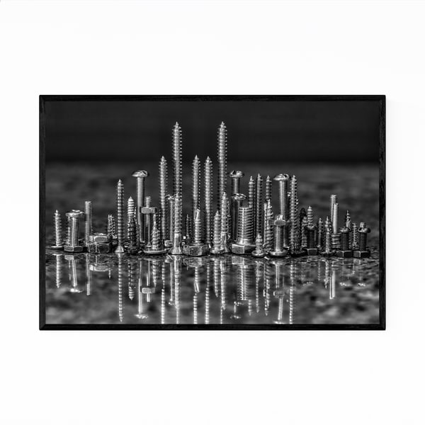 Noir Gallery Tools Screws Nails Bolts Framed Art Print
