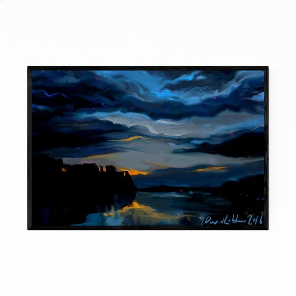 Noir Gallery Abstract Landscape Nature Painting Framed Art Print