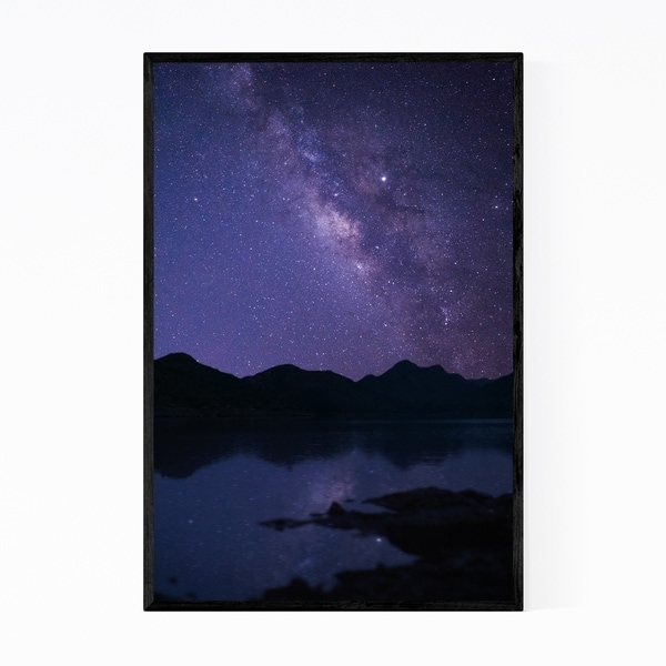 Noir Gallery Lake Badi Udaipur Milky Way India Framed Art Print