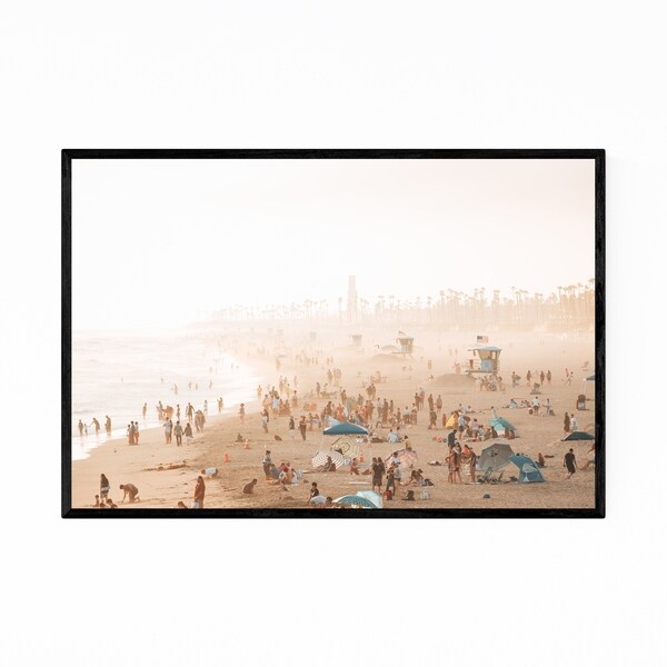 Noir Gallery Huntington Beach California Coast Framed Art Print