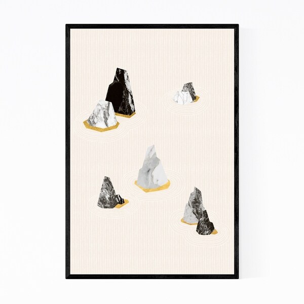 Noir Gallery Rocks Nature Abstract Minimal Framed Art Print