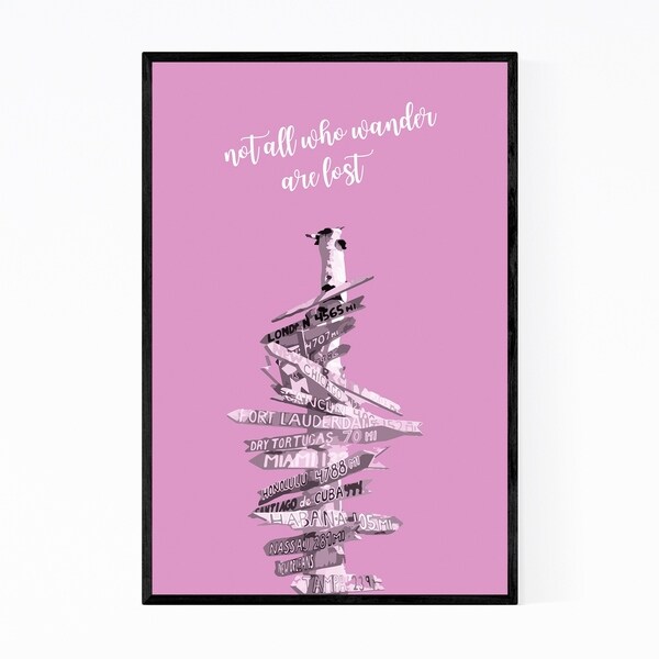 Noir Gallery Traveler Gift Wanderlust Quote Framed Art Print