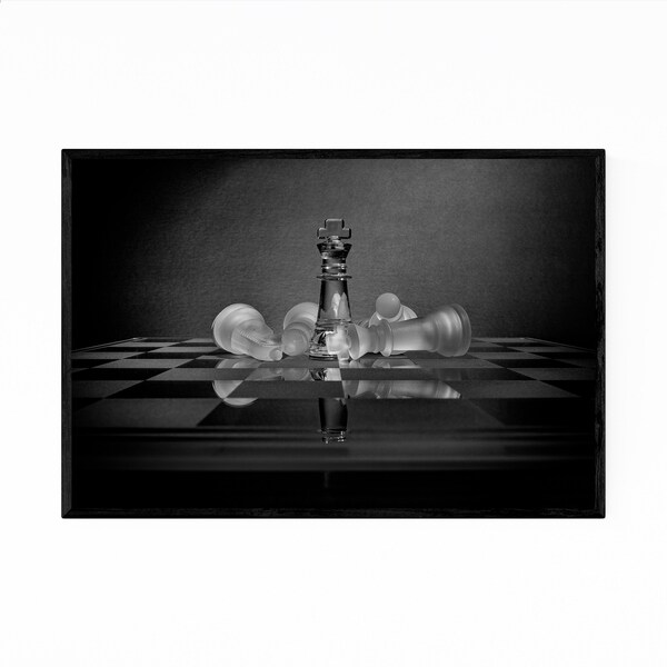 Noir Gallery Chess Board Strategy Game Framed Art Print