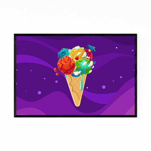 Noir Gallery Ice Cream Food Dessert Kitchen Framed Art Print