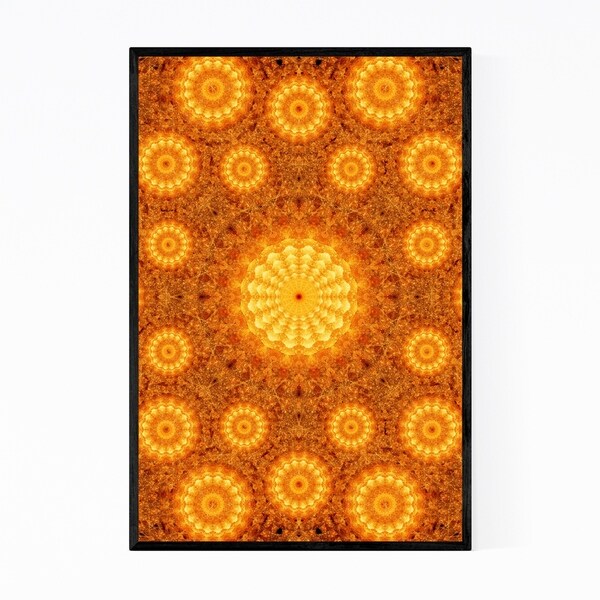 Noir Gallery Mandala Fractal Pattern Abstract Framed Art Print
