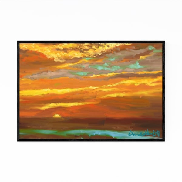 Noir Gallery Abstract Landscape Nature Painting Framed Art Print