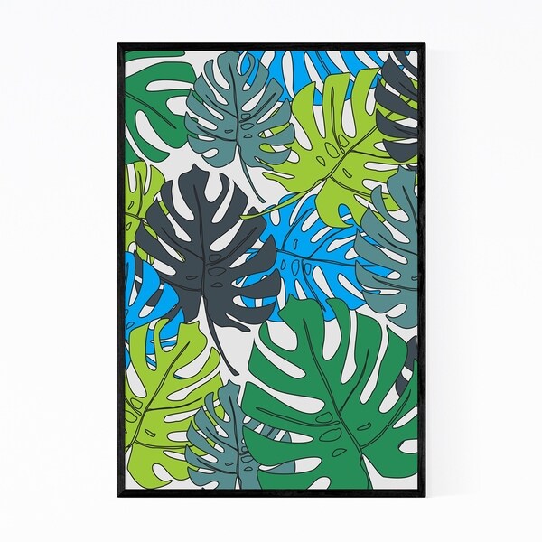 Noir Gallery Tropical Leaves Floral Botanical Framed Art Print