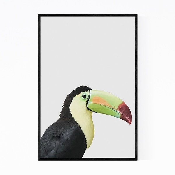 Noir Gallery Toucan Bird Animal Portrait Framed Art Print