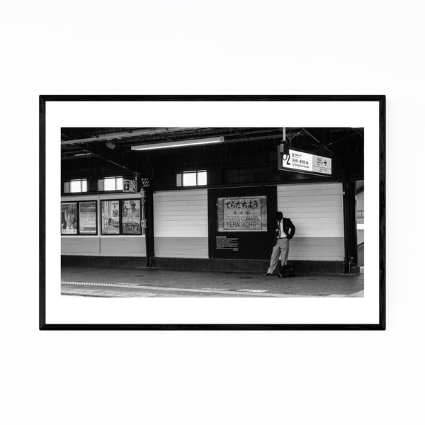 Noir Gallery Osaka Japan Train Station Framed Art Print