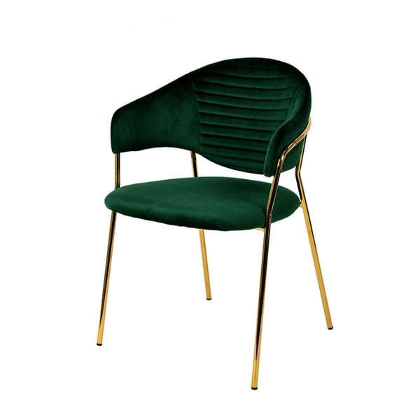 green velvet and gold chair