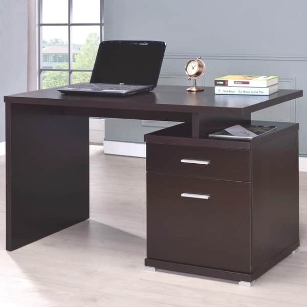 Shop Modern Design Cappuccino Home Office Writing Computer Desk