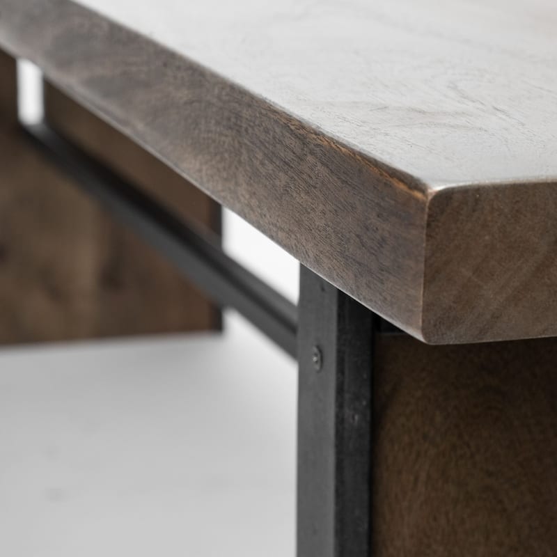 Ledger I Brown Solid Wood w/ Live-Edge Dining Bench - 70"W x 17"D x 18"H