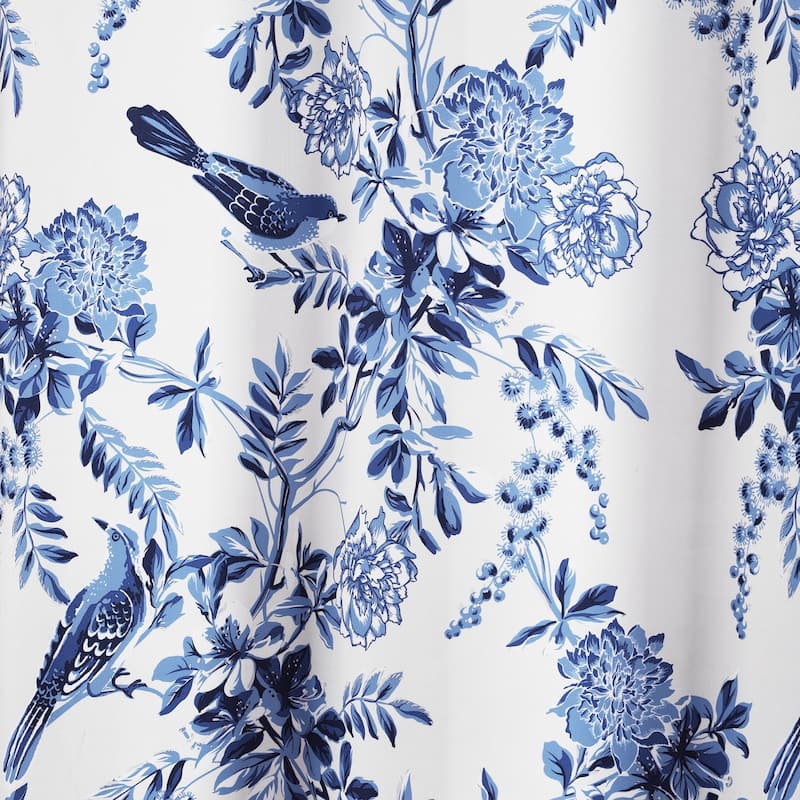 Lush Decor Farmhouse Bird And Flower Insulated Grommet Blackout Window Curtain Panel Pair