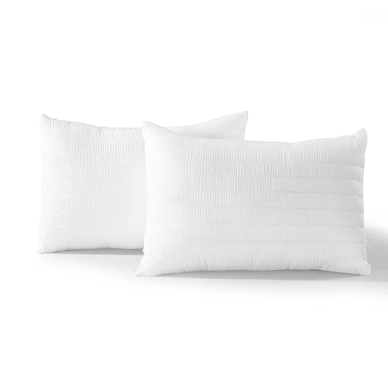 Lush Decor Farmhouse Seersucker 5 Piece Comforter Set