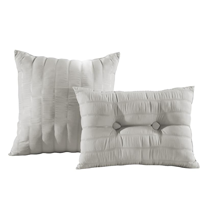 Lush Decor Farmhouse Seersucker 5 Piece Comforter Set