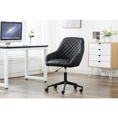 Porthos Home Vero Height Adjustable Swivel Office Chair, PU Upholstery