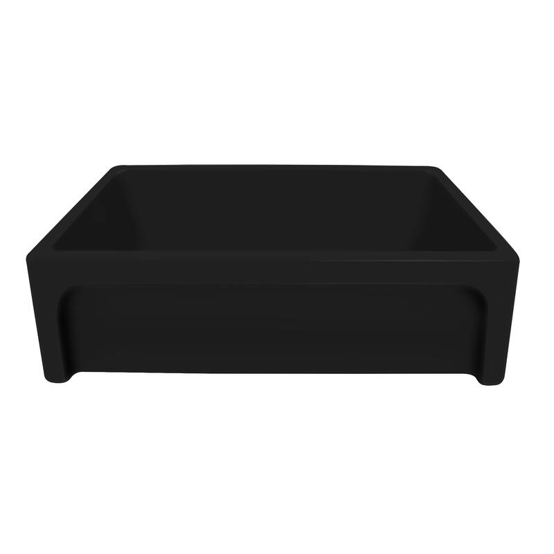 Shakerhaus 33" Reversible Kitchen Fireclay Sink with Shaker Design on one Side and Beveled Design on Opposite Side