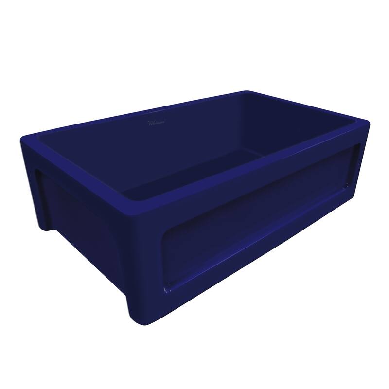 Shakerhaus 33" Reversible Kitchen Fireclay Sink with Shaker Design on one Side and Beveled Design on Opposite Side