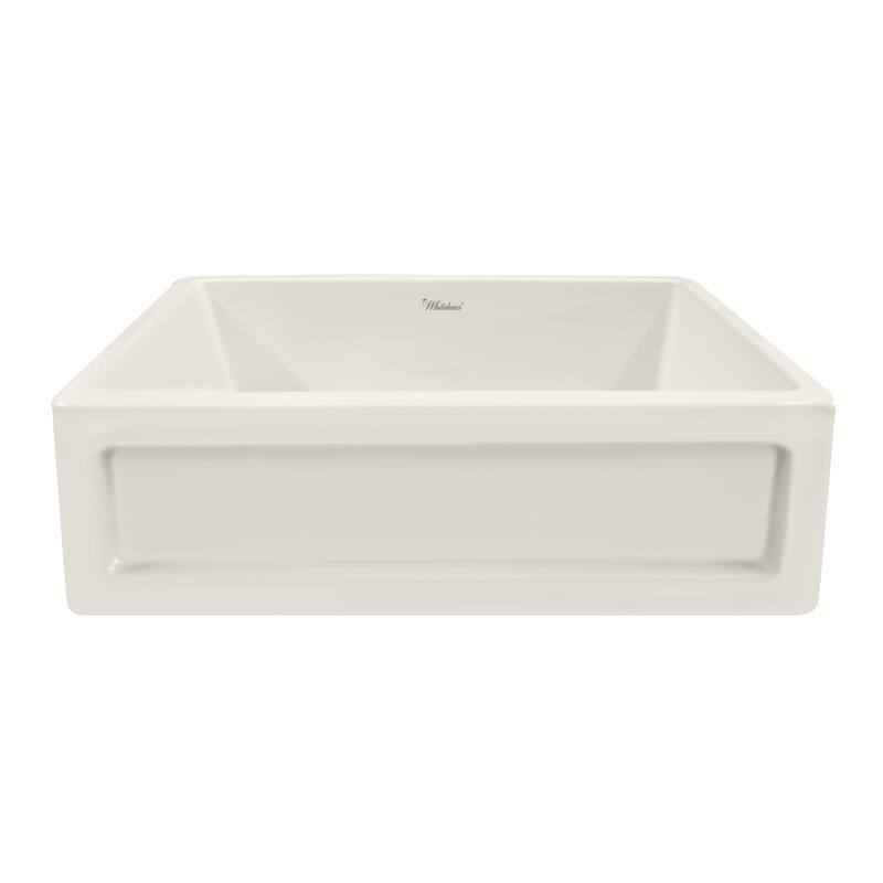 Shakerhaus 33" Reversible Kitchen Fireclay Sink with Shaker Design on one Side and Beveled Design on Opposite Side