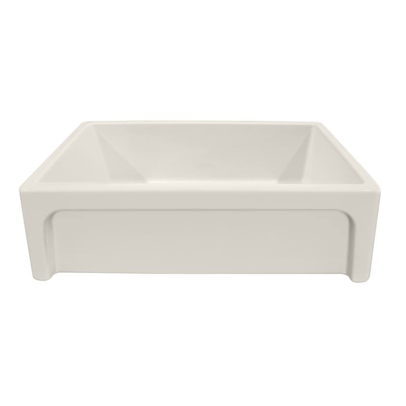 Shakerhaus 33" Reversible Kitchen Fireclay Sink with Shaker Design on one Side and Beveled Design on Opposite Side