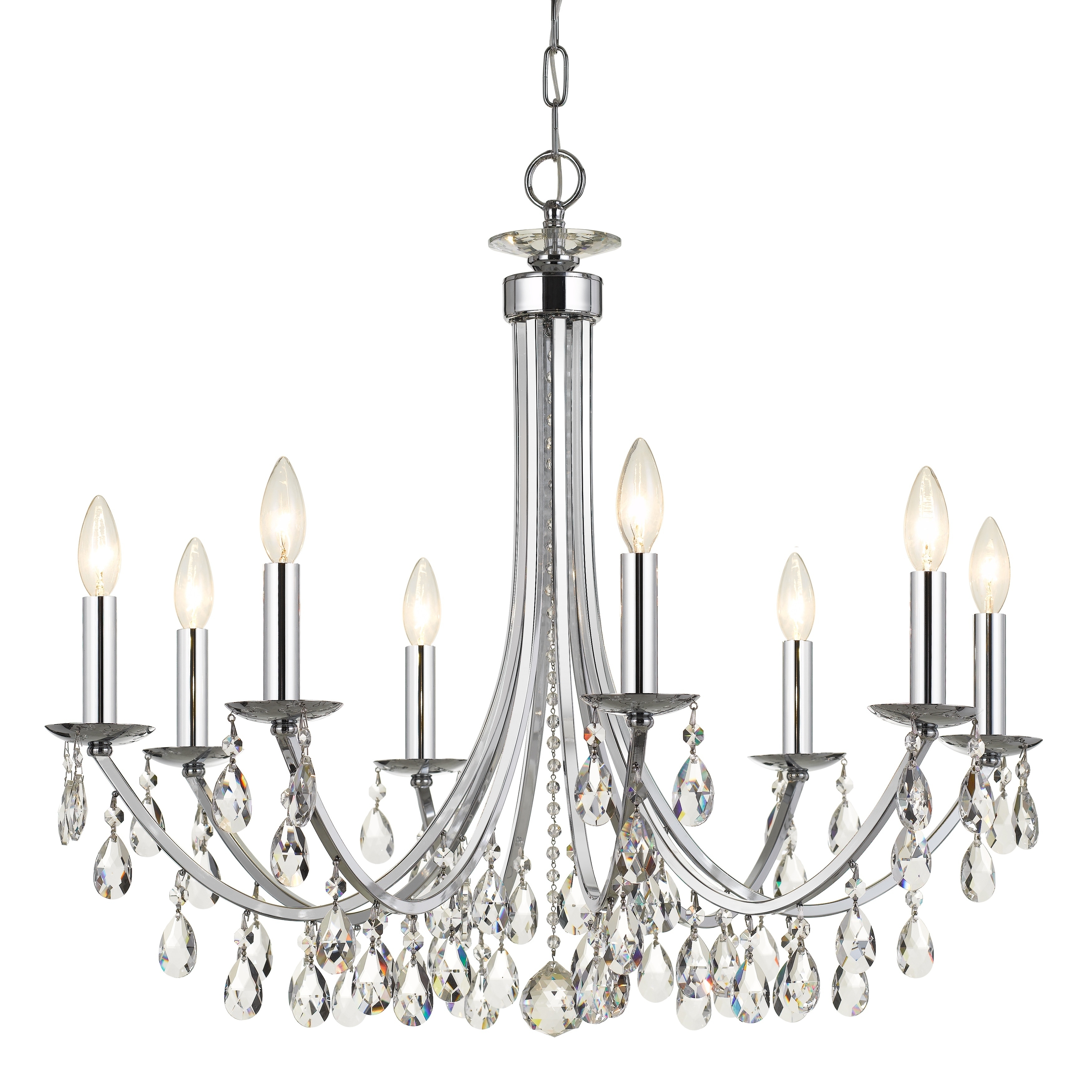 Bridgehampton 8-light Chrome/Crystal Chandelier - Chandeliers For Bedrooms by Overstock.com