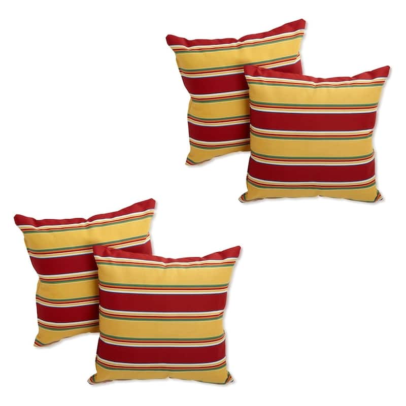 Blazing Needles 17-inch Indoor/ Outdoor Throw Pillows (Set of 4)