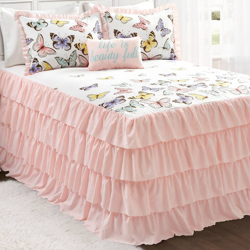 Lush Decor Flutter Butterfly Bedspread Set