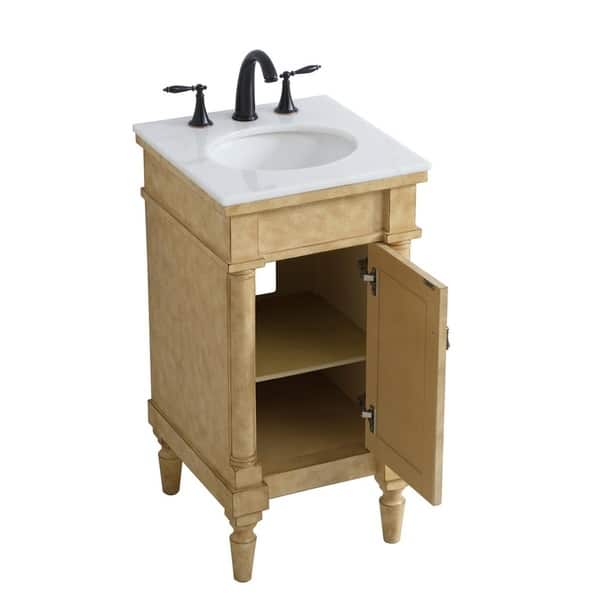 18 Inch Single Bathroom Vanity In Antique Beige 28944566 Bathroom Vanity In Antique Beige