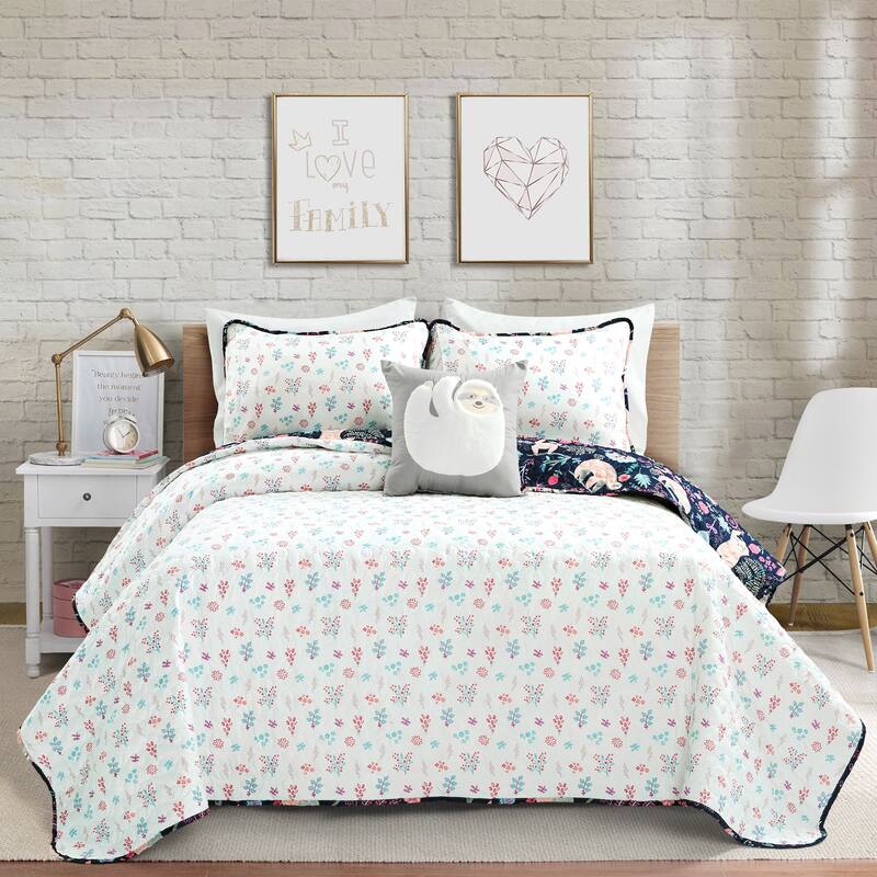 Porch & Den Lummi Sloth Pattern Quilt Set
