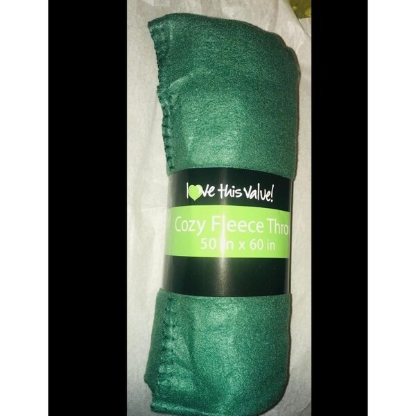 Shop Green Fleece Throw Blanket 50" x 60" - On Sale ...