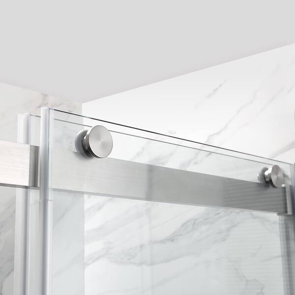 Shop Ove Decors Montebello 60 In Sn Frameless Sliding Shower Door