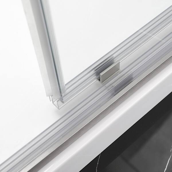 Shop Ove Decors Montebello 60 In Sn Frameless Sliding Shower Door
