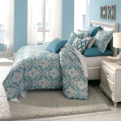 Tucson 10-Piece Turquoise King Comforter Set