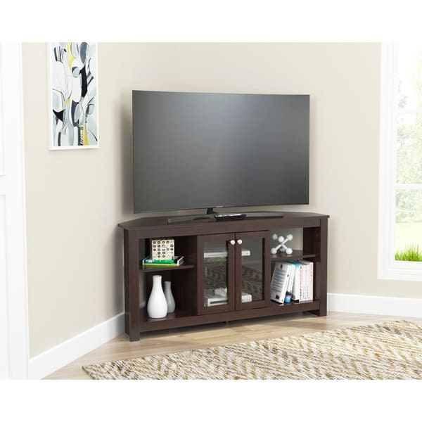 Featured image of post Corner Tv Console Glass Stand : Shop target for tv stands and entertainment centers in a variety of sizes, shapes and materials.
