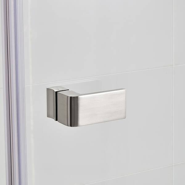Shop Ove Decors Harbor 48x32 In Sn Frameless Hinges Shower Door W