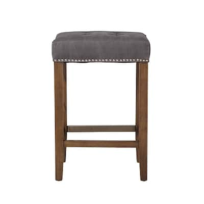 Counter Stool with Wood Legs - N/A