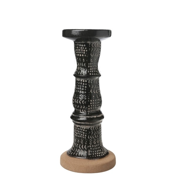 UTC46344 1pc Medium Size Ceramic Pillar Candle Holder - N/A