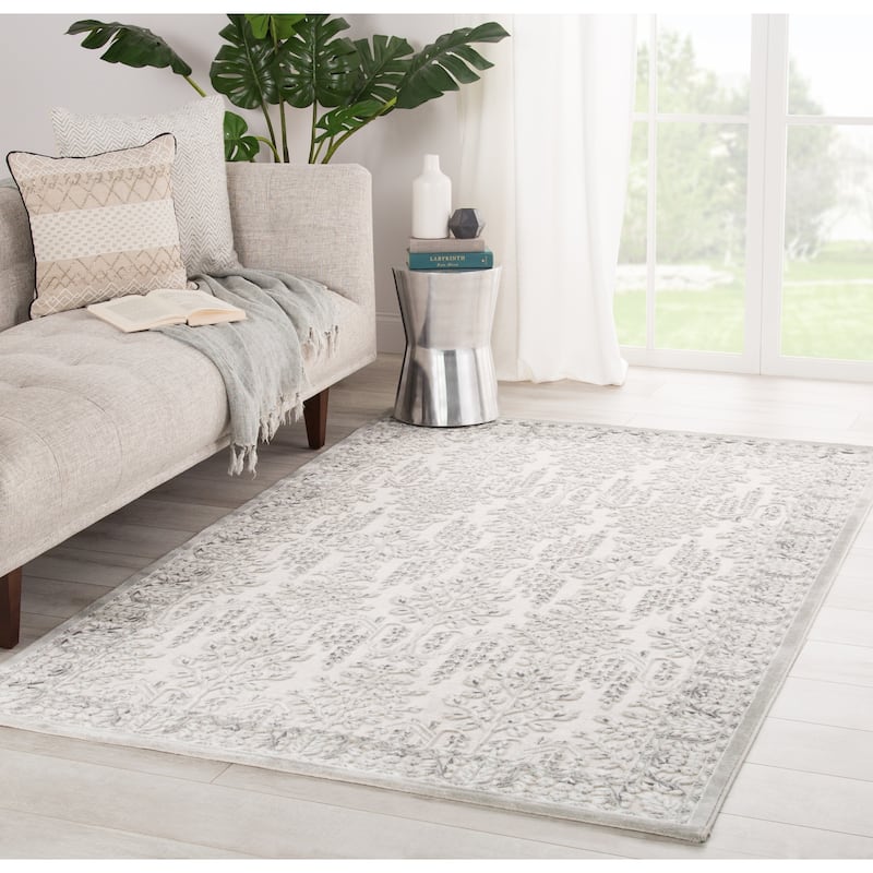 Preece Oriental Gray/ Cream Area Rug